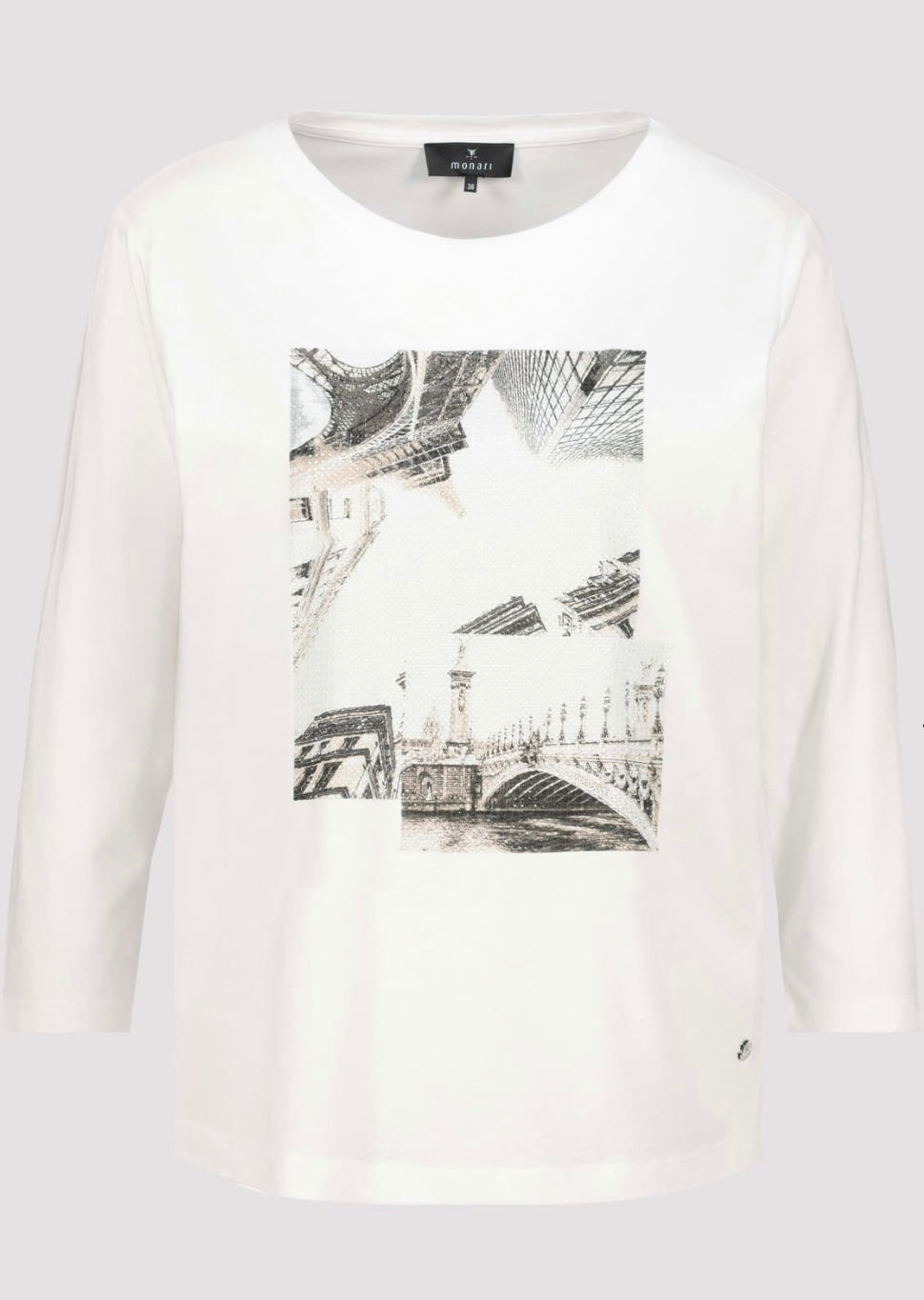 NEWSHIRT WITH PARIS PRINT
COLOR:Off white