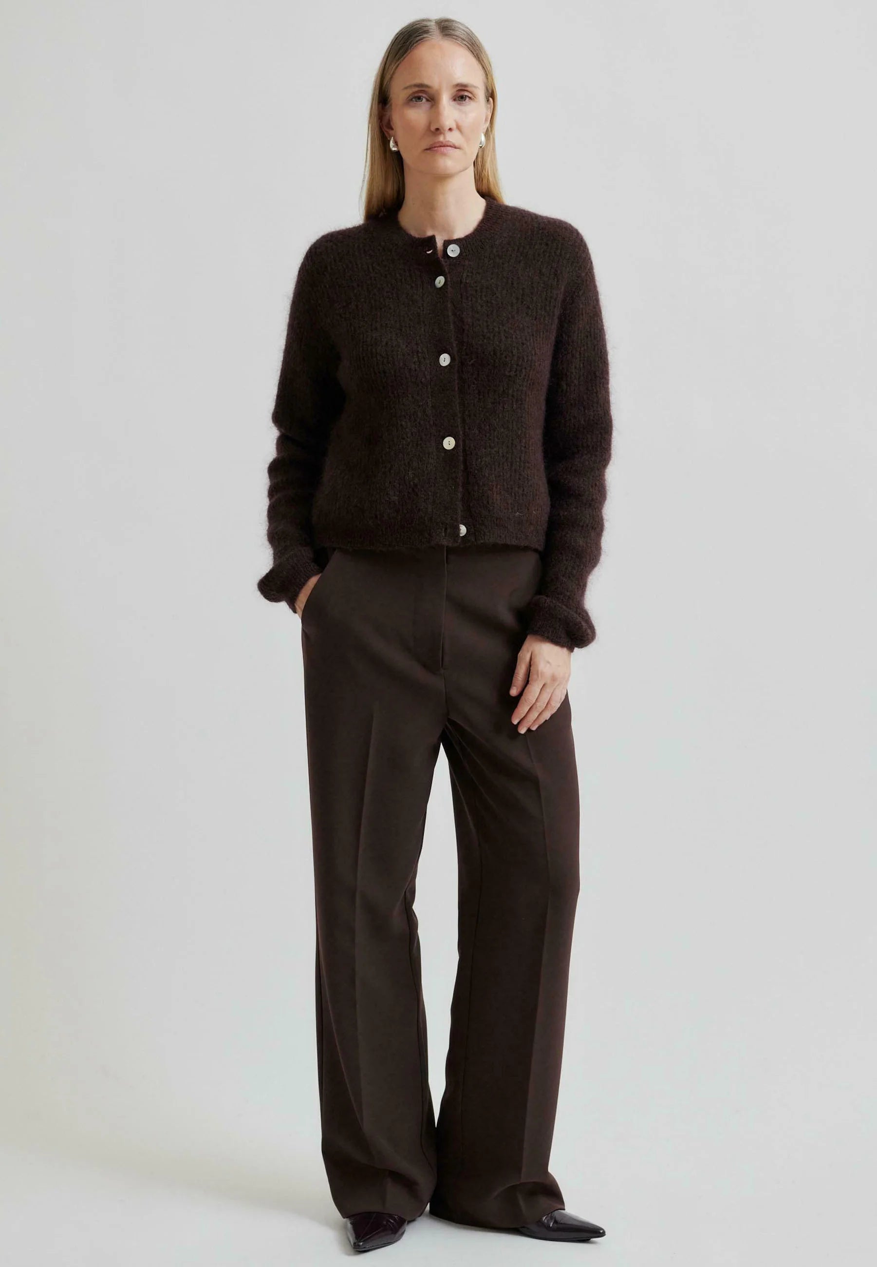Second Female
ANDREA - Cardigan - chocolate plum