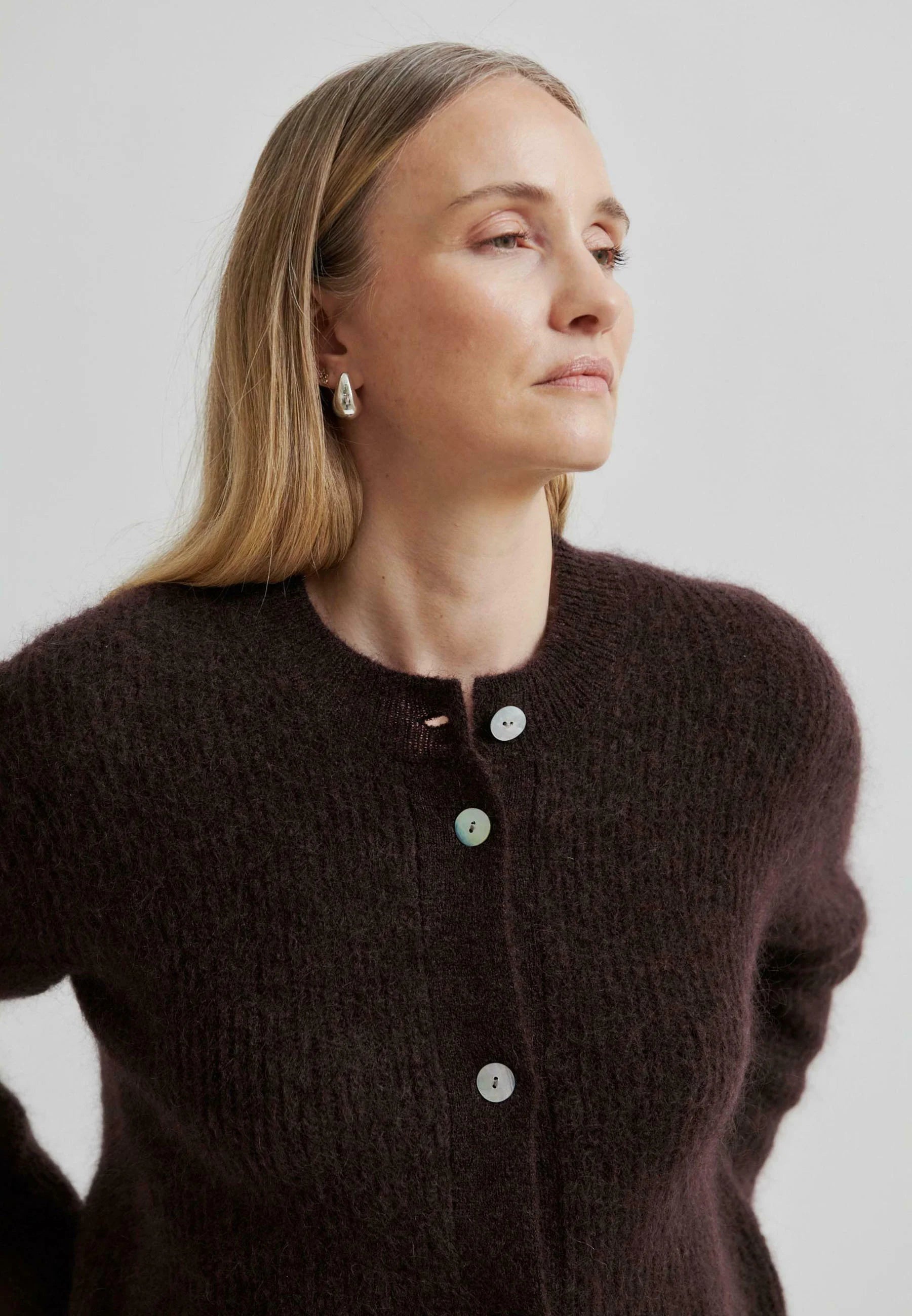 Second Female
ANDREA - Cardigan - chocolate plum
