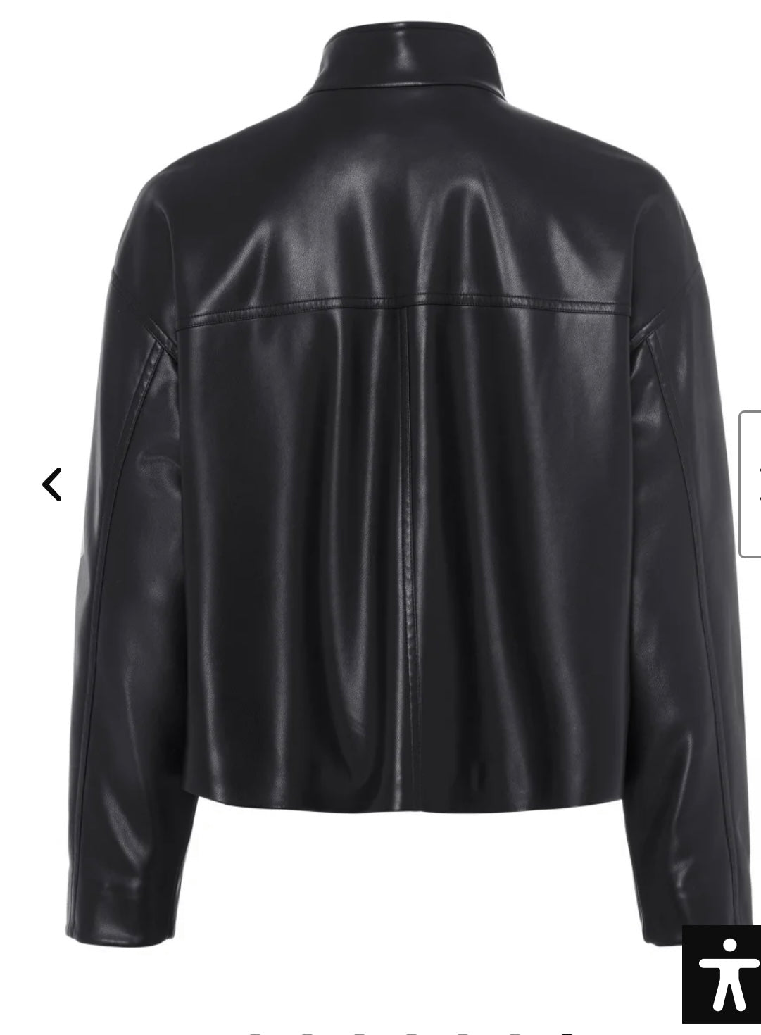 Jacket in soft black vegan leather
