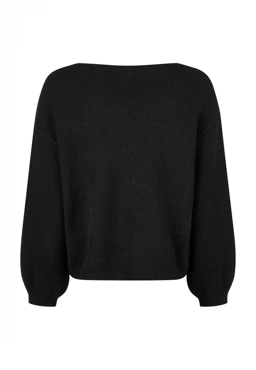 Sweater with floral applications