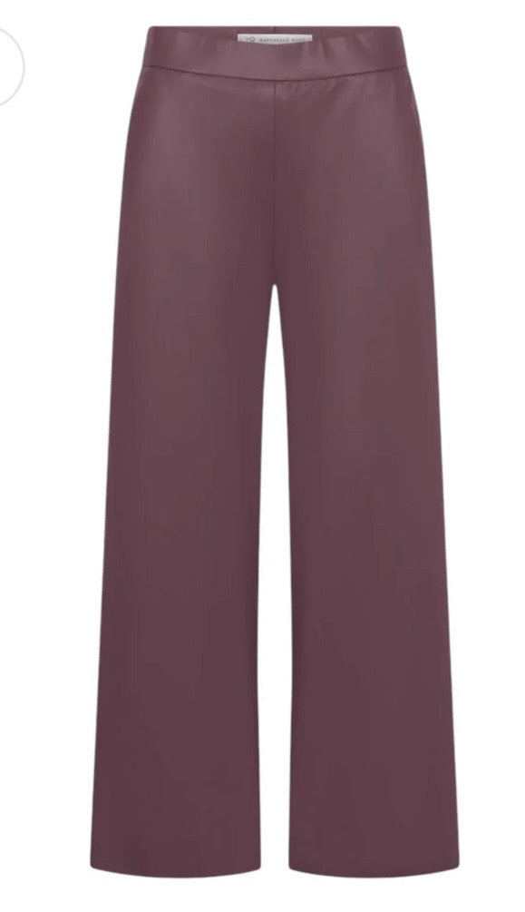 Raffaello Rossi Palina 6/8 Vegan Nappa Leather Trousers Burgundy