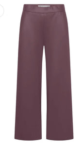 Raffaello Rossi Palina 6/8 Vegan Nappa Leather Trousers Burgundy