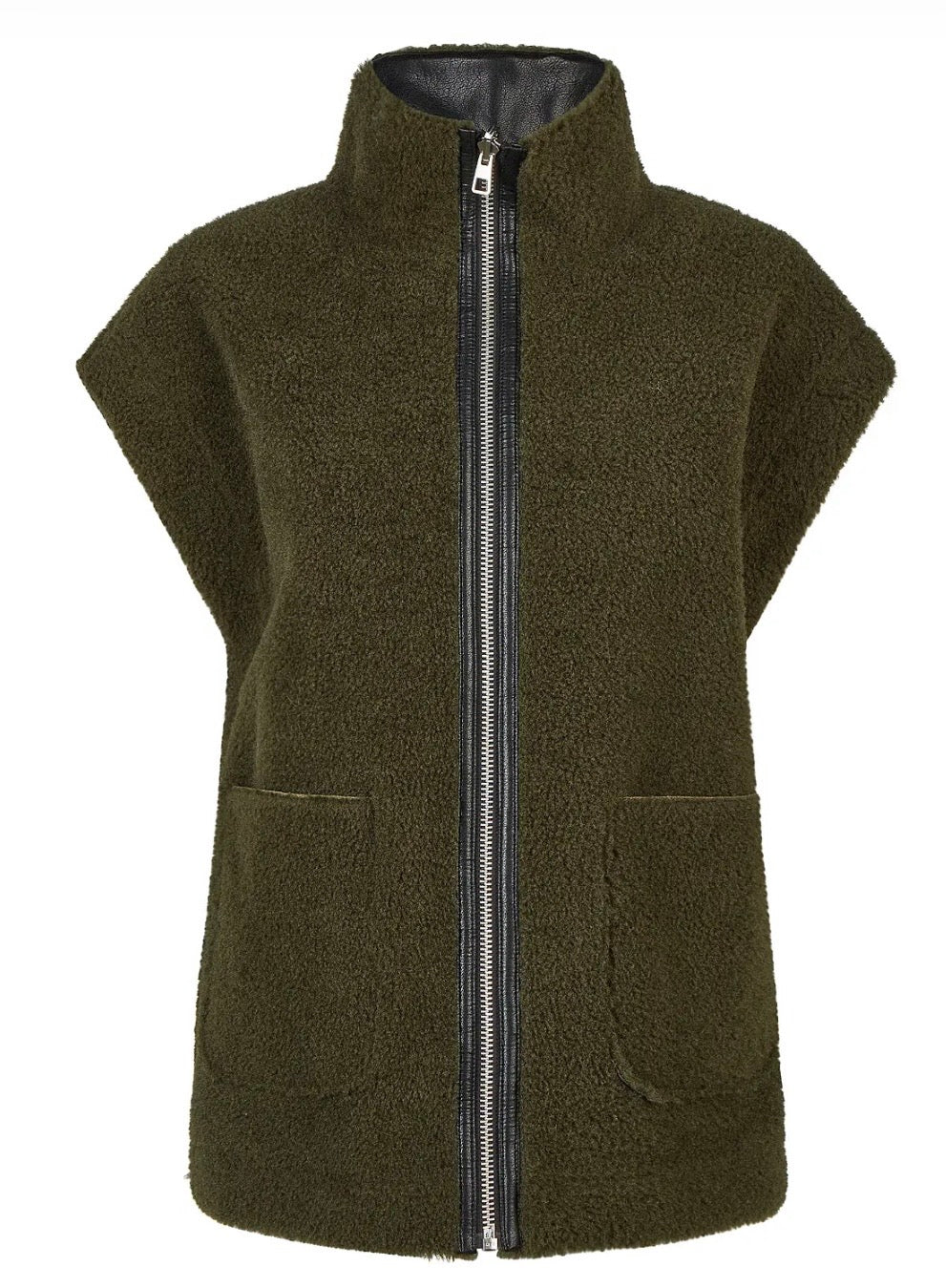 Faux Fur
Reversible
Leather Vest
