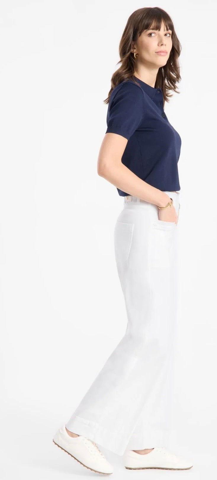 RAFFAELLO ROSSI WHITE MIRU 6/8 JEANS