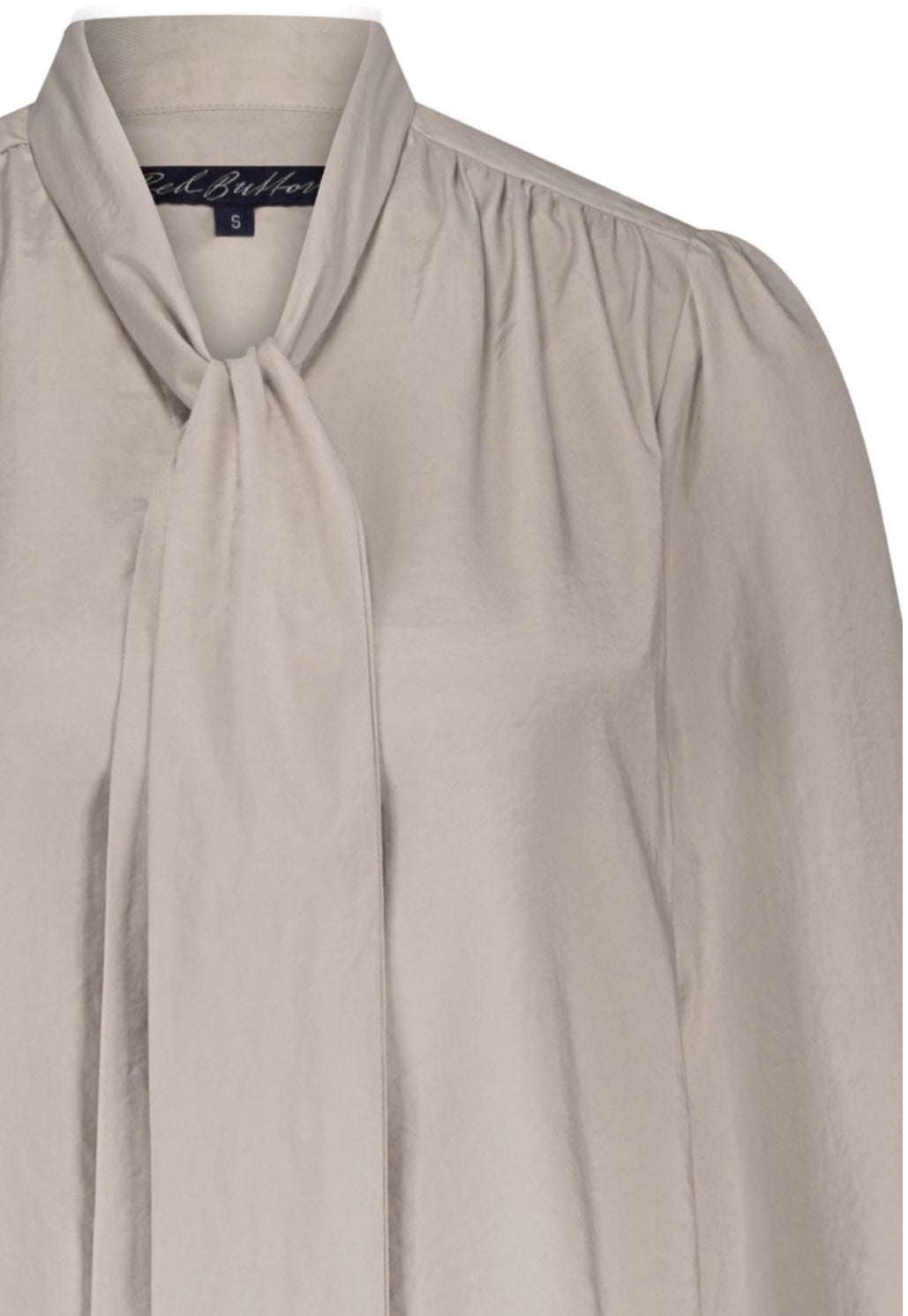 Red Button Estelle bow sparkle blouse in Latte