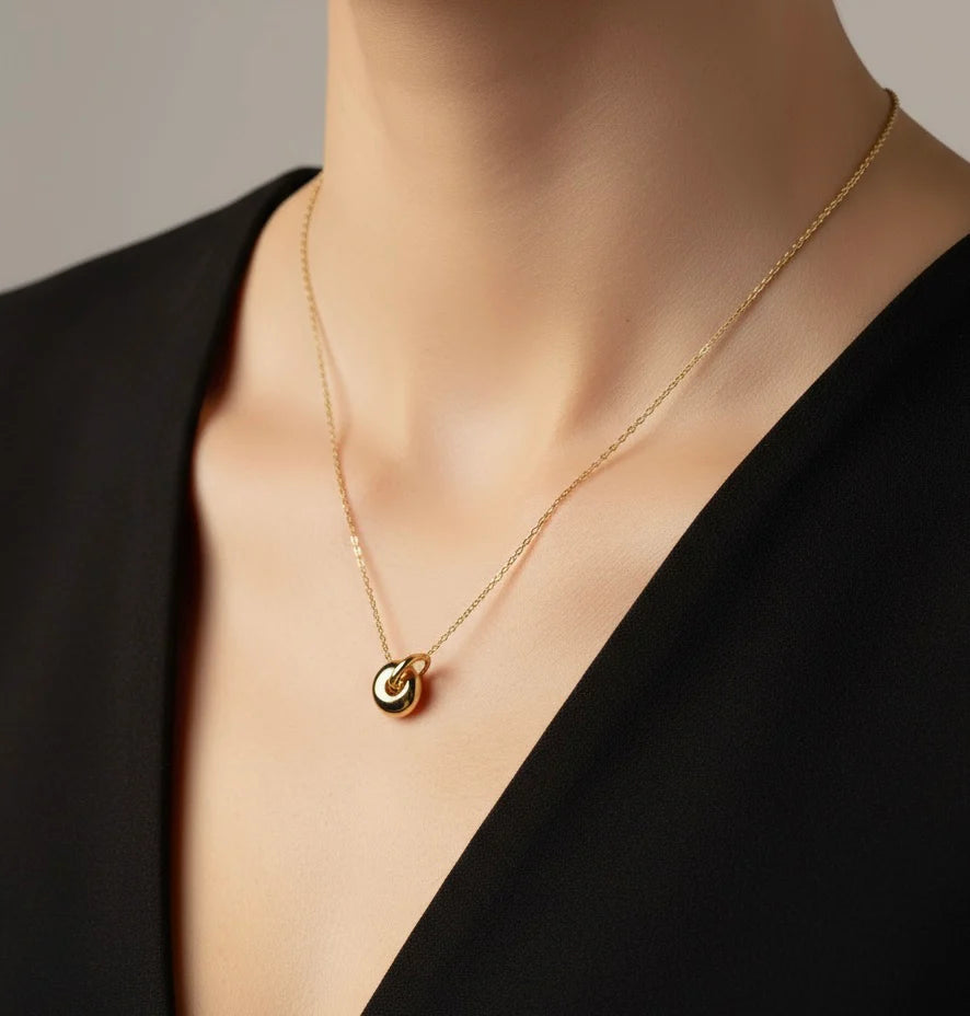 Gold Donut Necklace