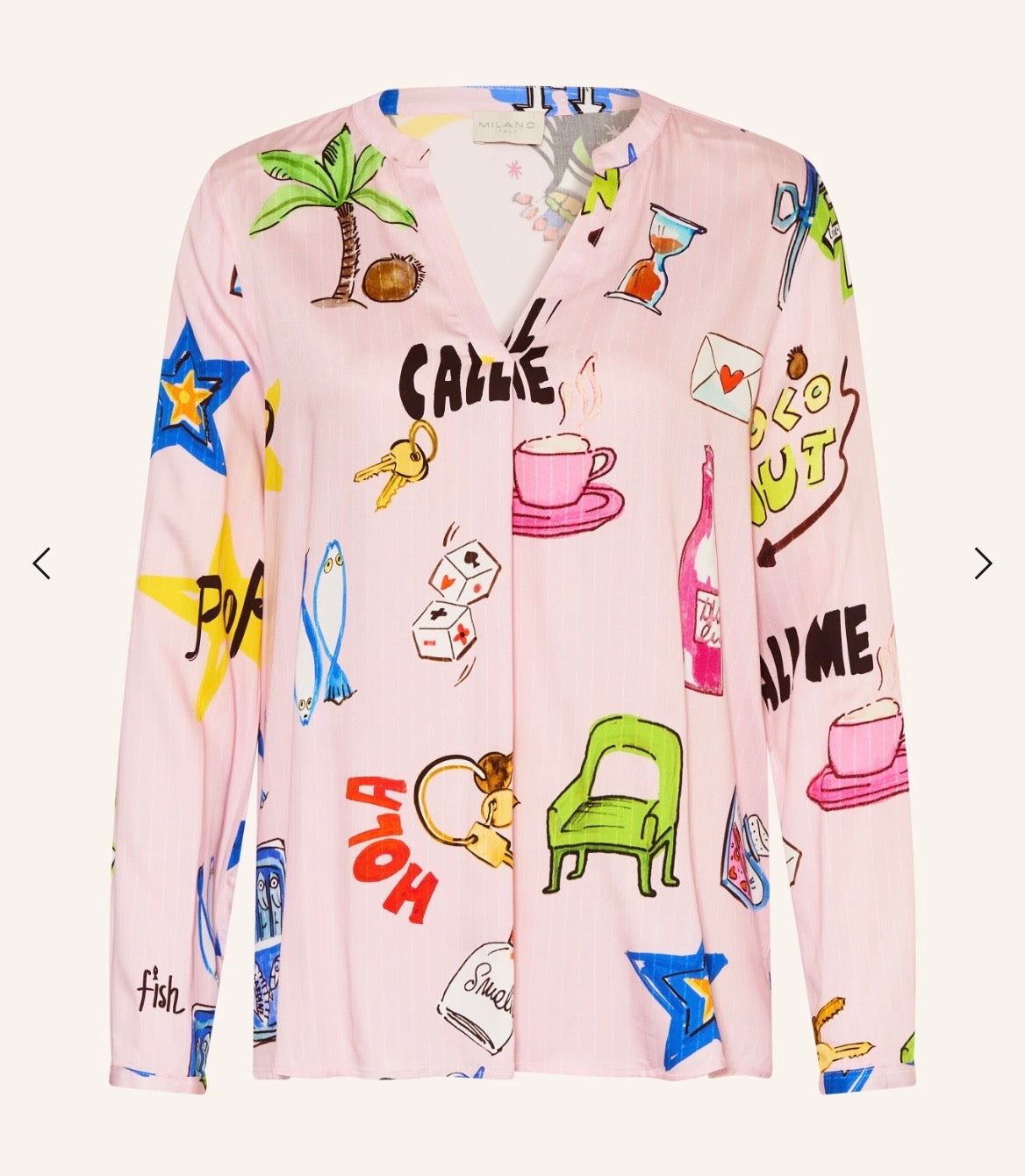 Pink patterned shirt