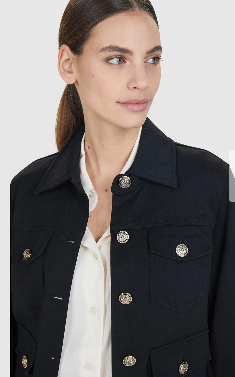 Jeans-style jacket in jersey