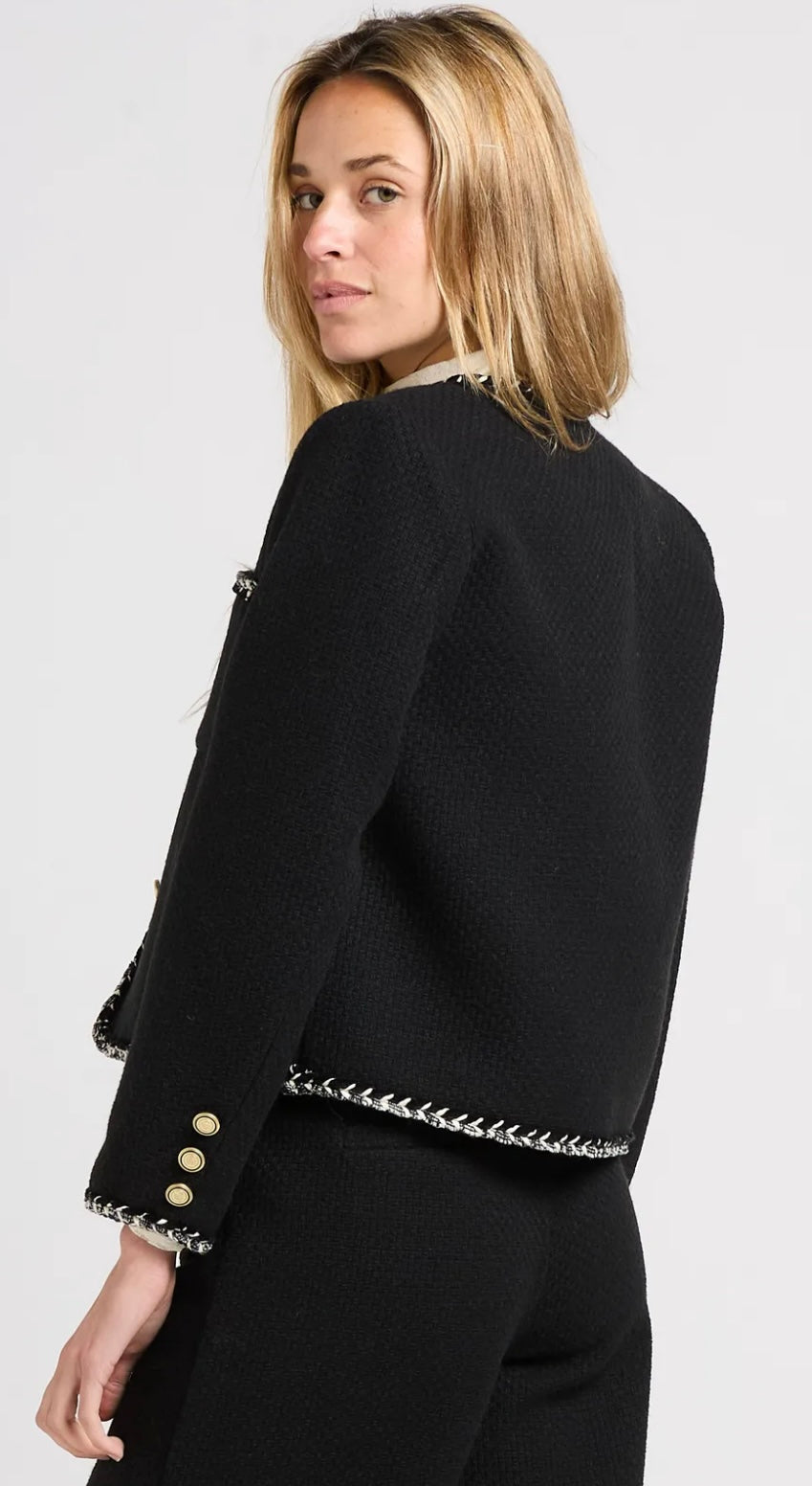 Suncoo DONNA - Black Round neck jacket
