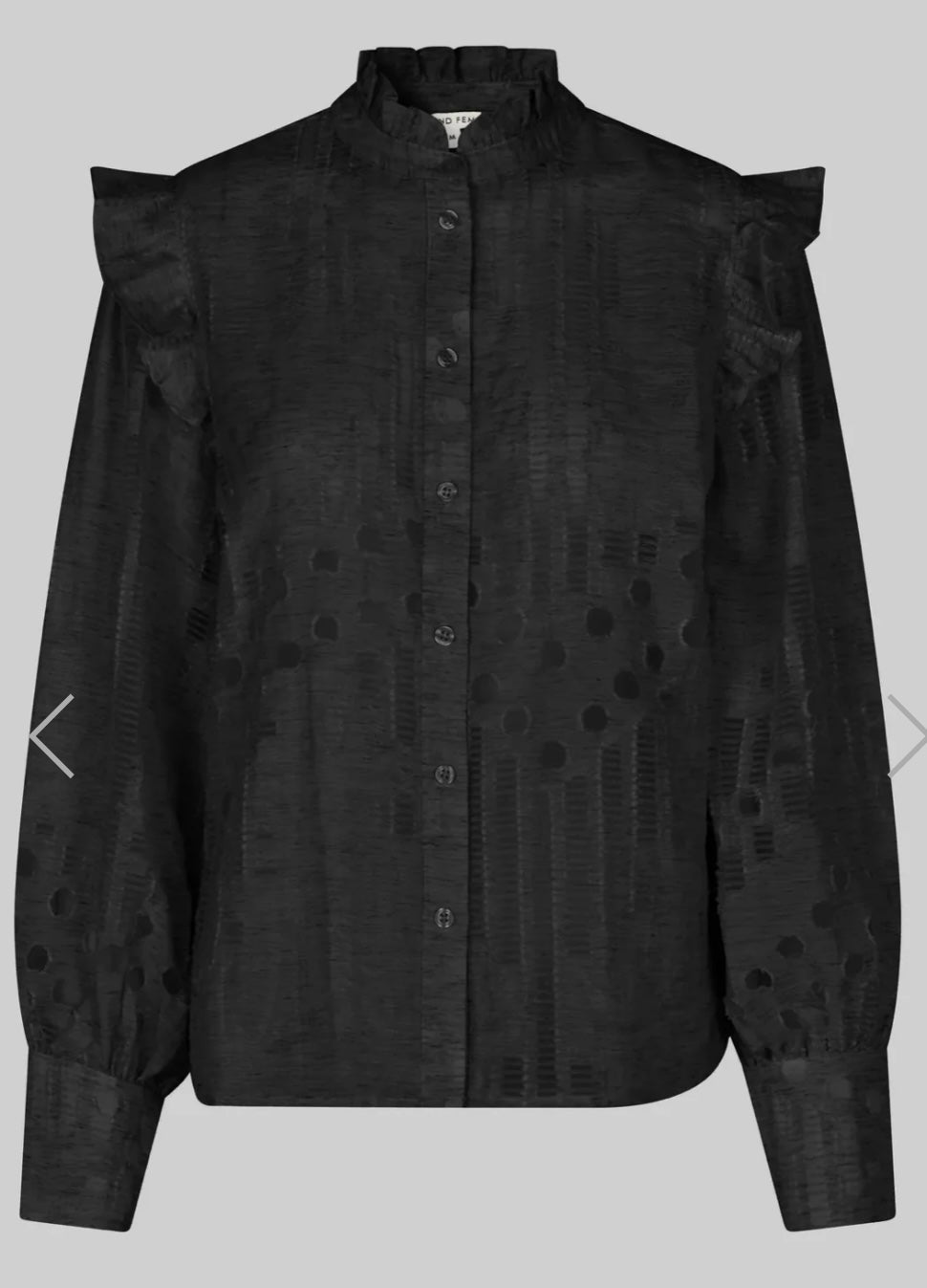 Nete Frill Shirt in black