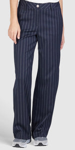 Pinstripe pants in viscose blend