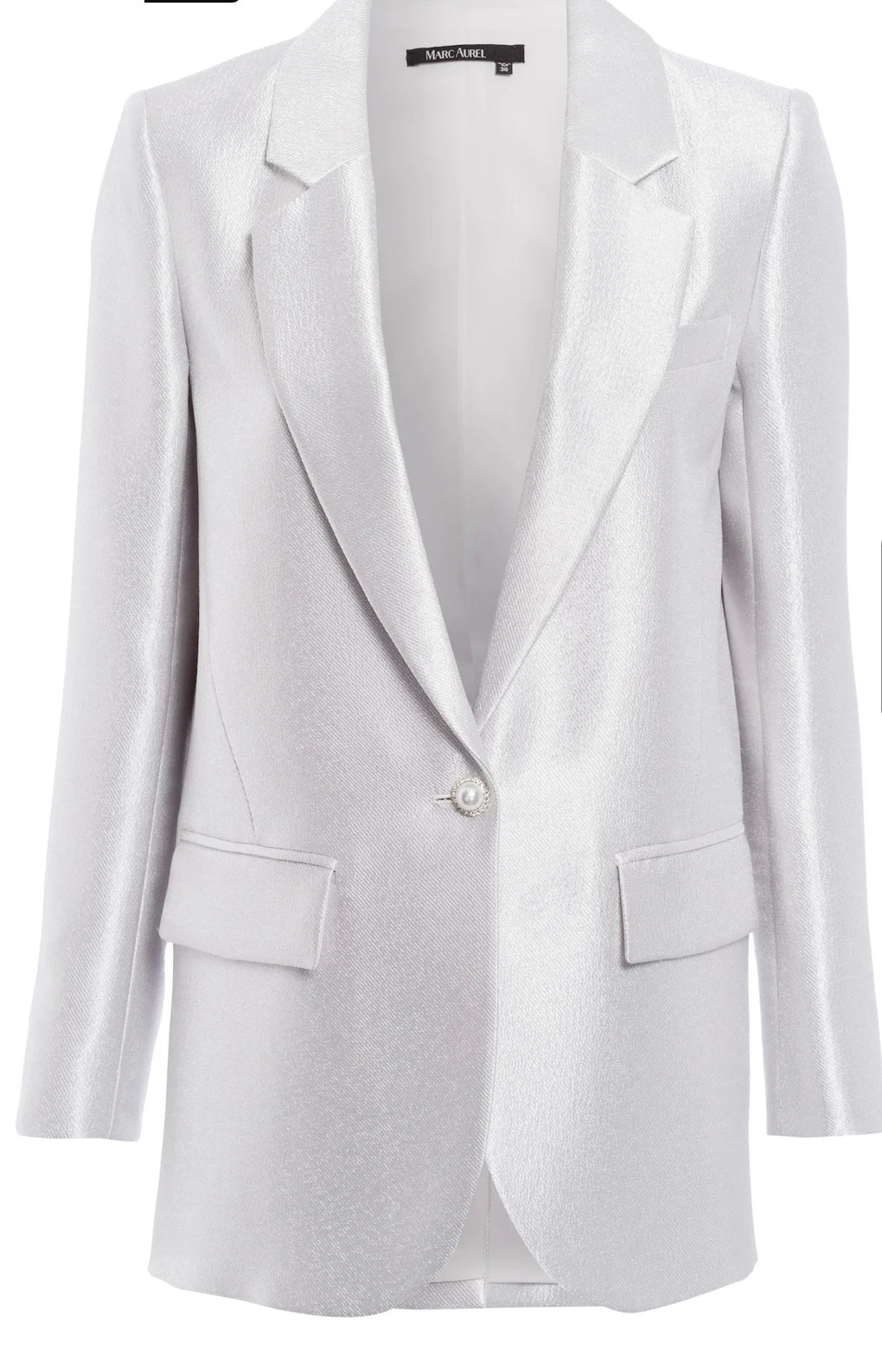 Blazer in silver brocade