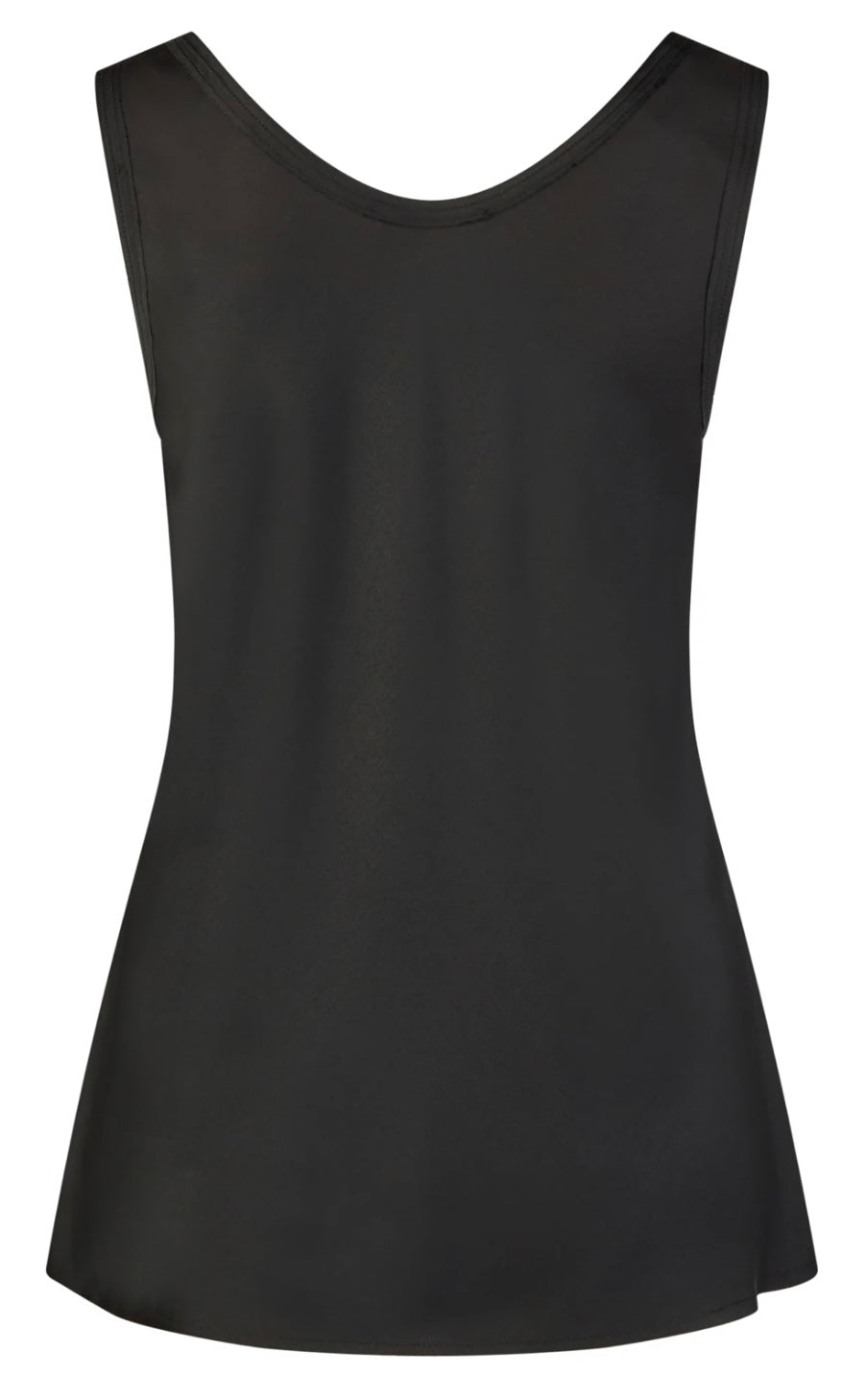 Black top made from elegant satin