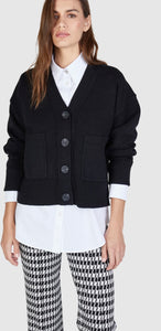 Cardigan with patch pockets