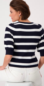 STRIPED KNITTED JUMPER
COLOR: Deep ocean stripes