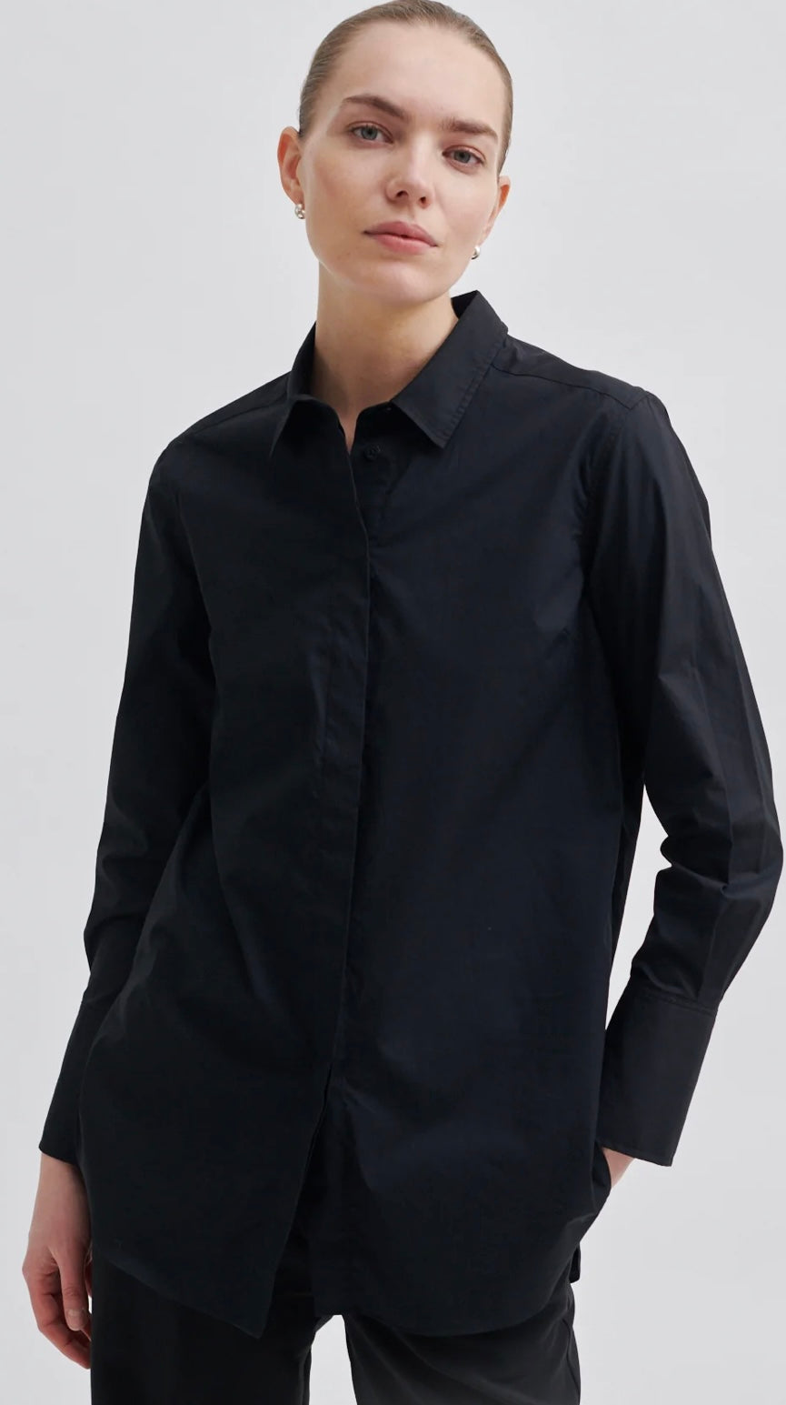 Larkin LS Classic Shirt in black