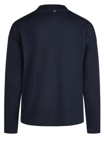 Long-sleeved shirt with tonal embroidery