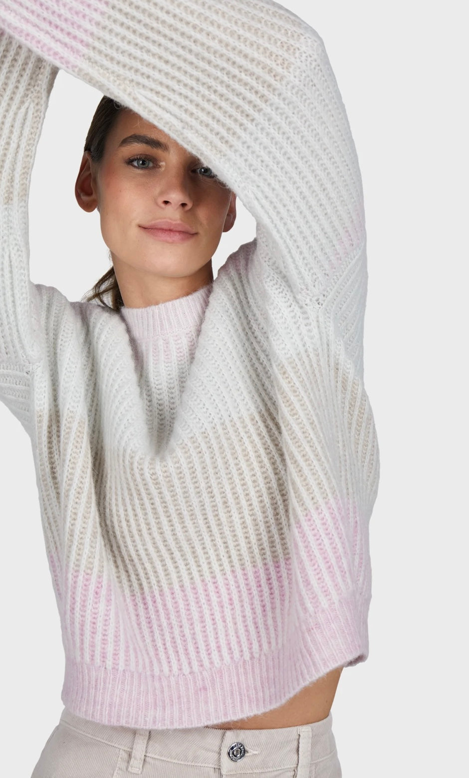 Sweater with ombre stripes