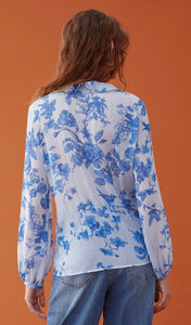 IBlues ISIDE DUST BLUE TOILE BLOUSE