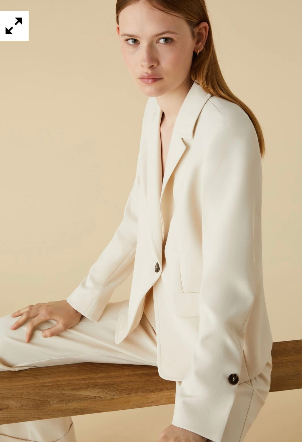 EMME  Dea Single-breasted blazer in ivory