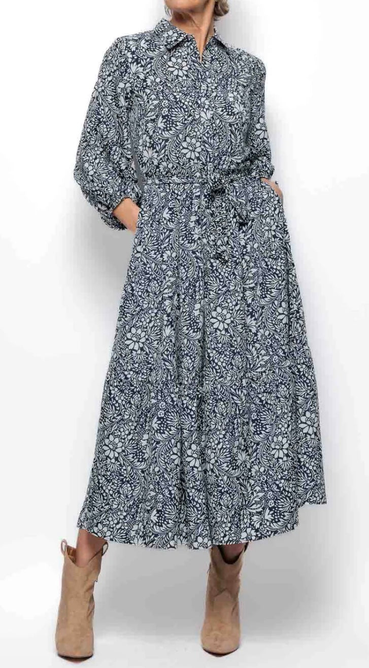 EMME LIMONE DRESS IN MIDNIGHT BLUE