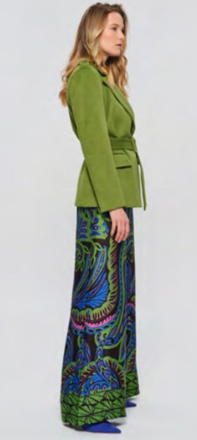 pistachio short belted jacket