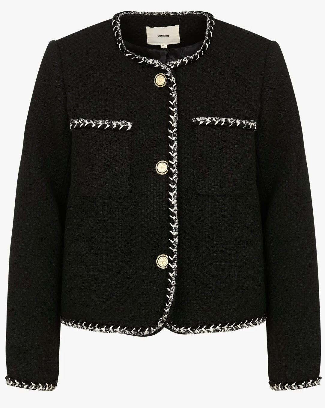 Suncoo DONNA - Black Round neck jacket