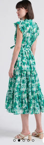 SUNCOO Robe
CALIPSO - Vert Printed cotton henley midi dress