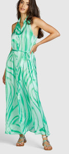 Maxi dress with watercolor print