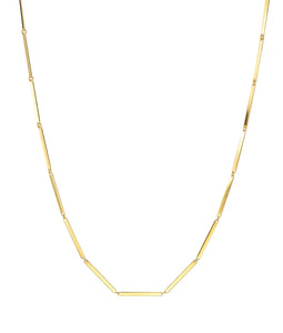 Gold Link Bar Necklace