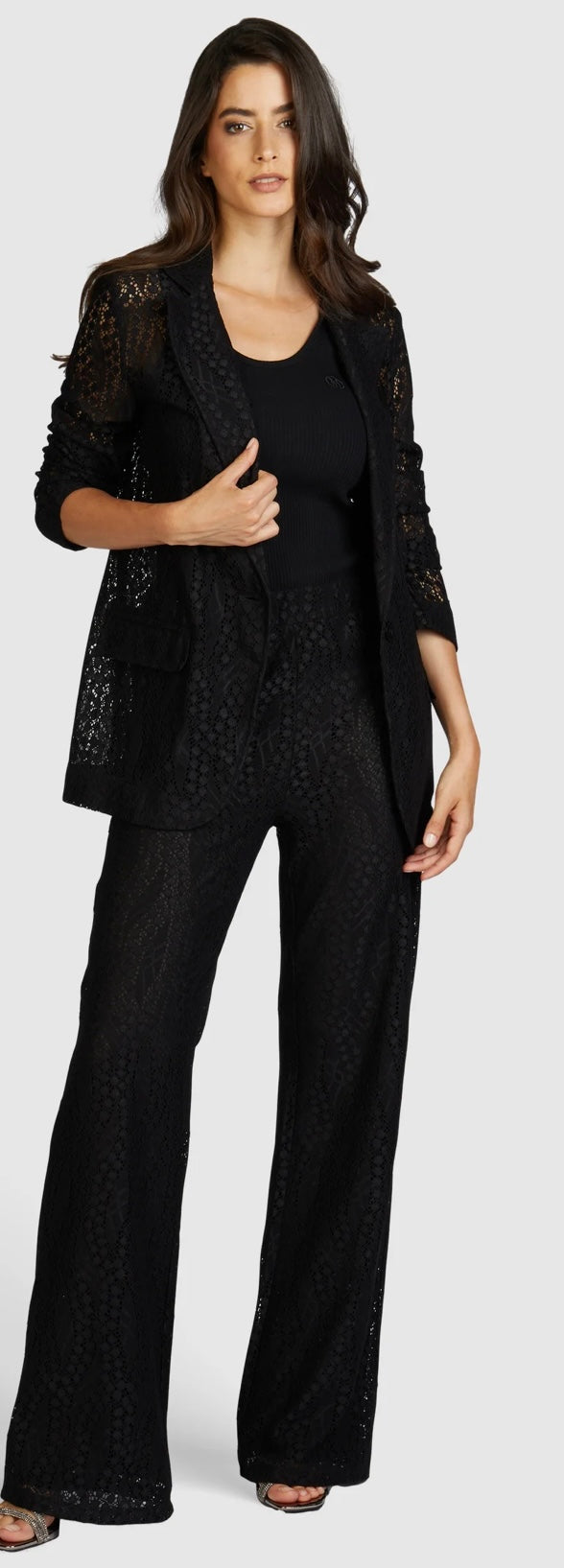 Lace Black Blazer