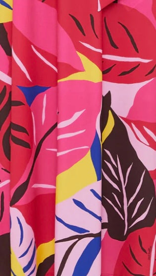 Silvano jersey dress in ruby tropical