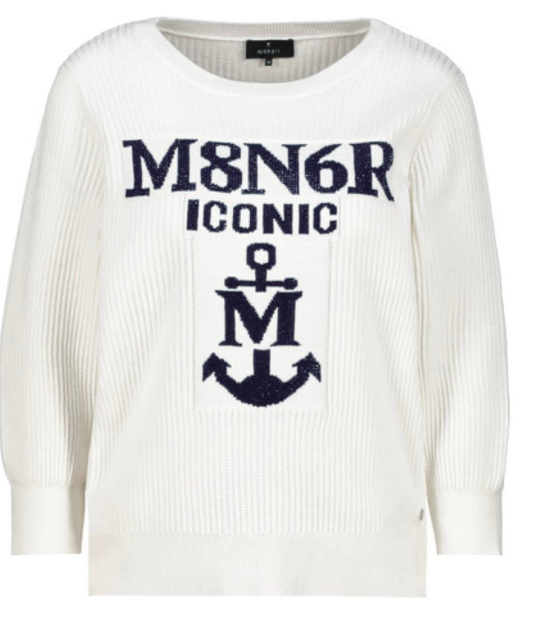 Cotton anchor knit with 3/4 sleeve