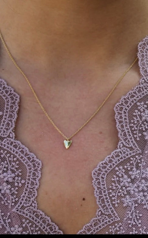 Gold Tiny Heart Necklace