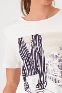 T-SHIRT WITH BIARRITZ PRINT
COLOR: Off-white