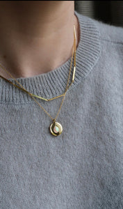 Gold Link Bar Necklace