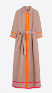 DRESS NATALIA BEIGE POPLIN