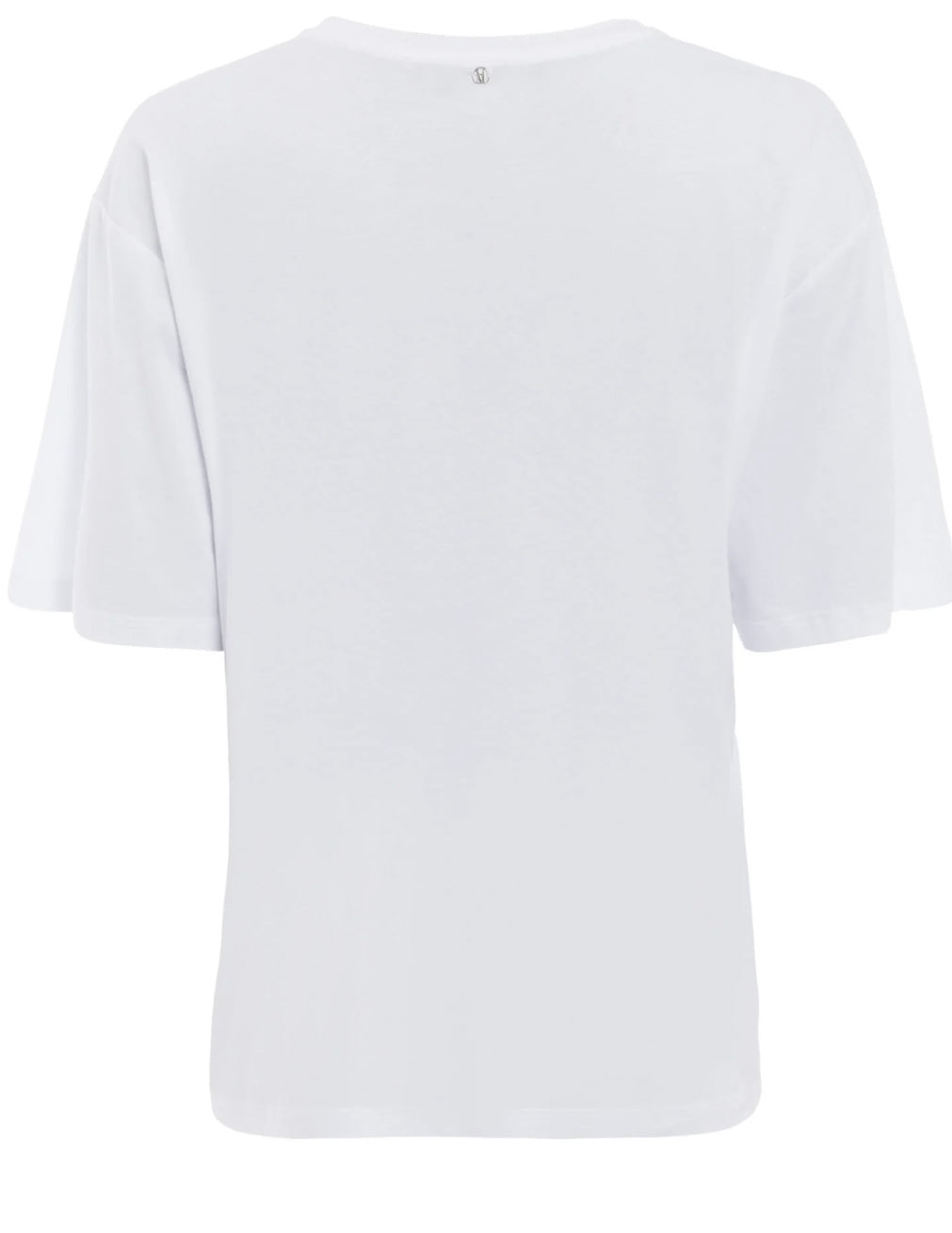 T-shirt with kissing mouth print in metallic look