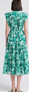 SUNCOO Robe
CALIPSO - Vert Printed cotton henley midi dress