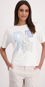 T-SHIRT WITH SCRIPT
COLOR: Off-white