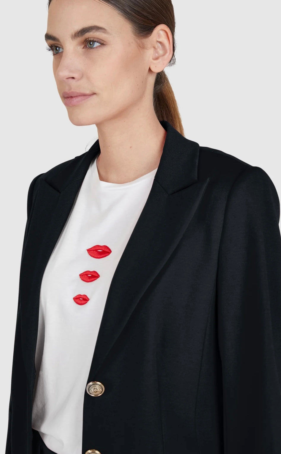 Fitted jersey blazer