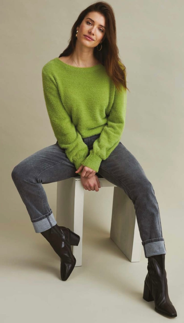 Red Button SRB4291 Kate grey denim & turn up