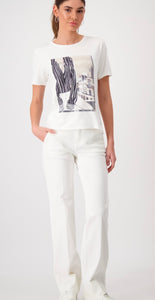 T-SHIRT WITH BIARRITZ PRINT
COLOR: Off-white