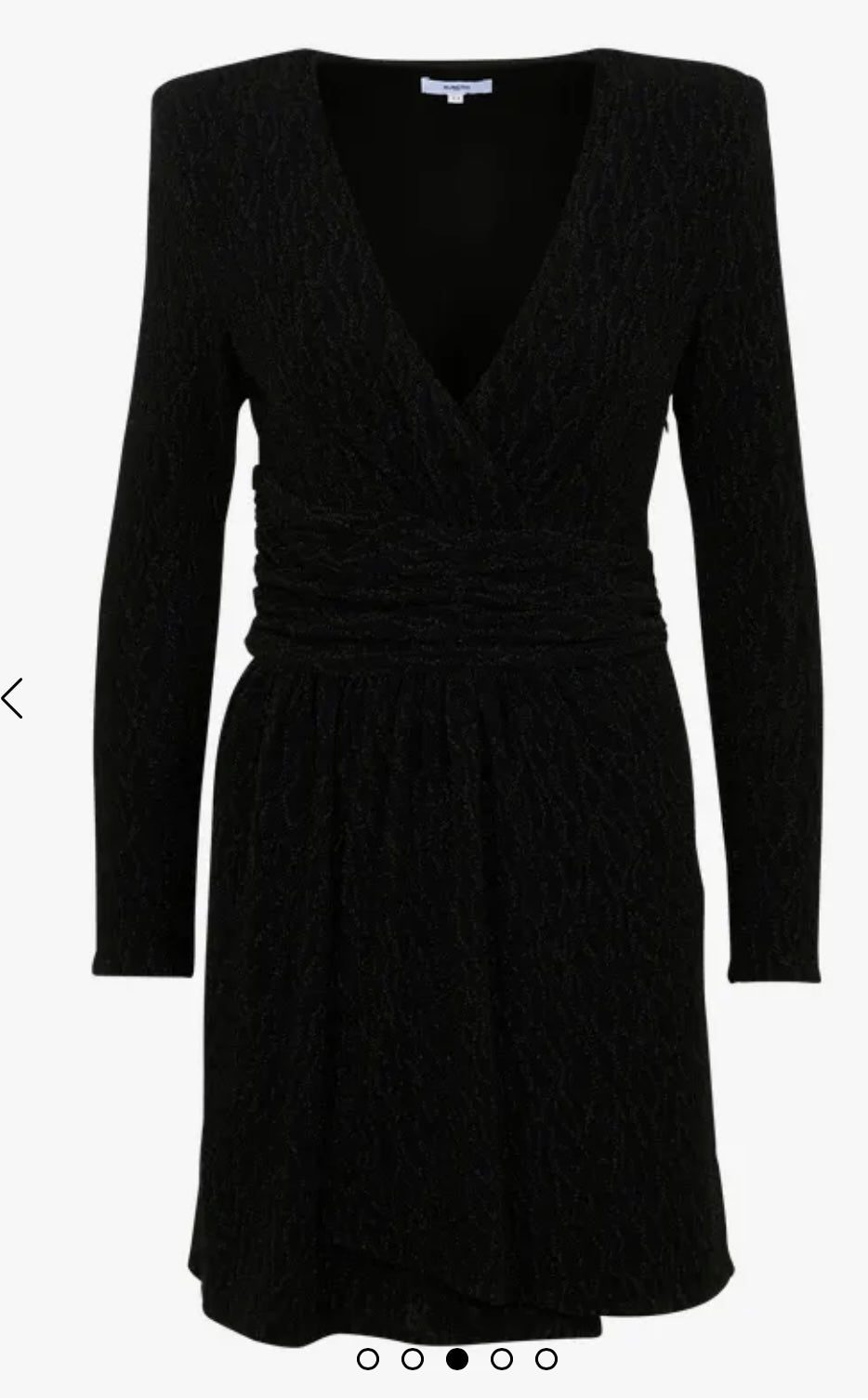 SUNCOO Robe Cadix- Black Short V-neck dress