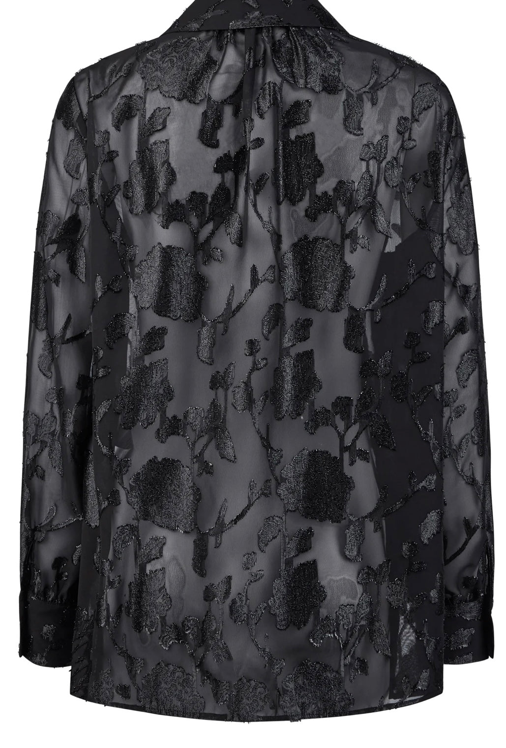 Metallic jacquard blouse