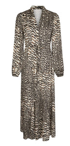 Maxi dress with
graphic animal print