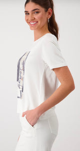 T-SHIRT WITH BIARRITZ PRINT
COLOR: Off-white