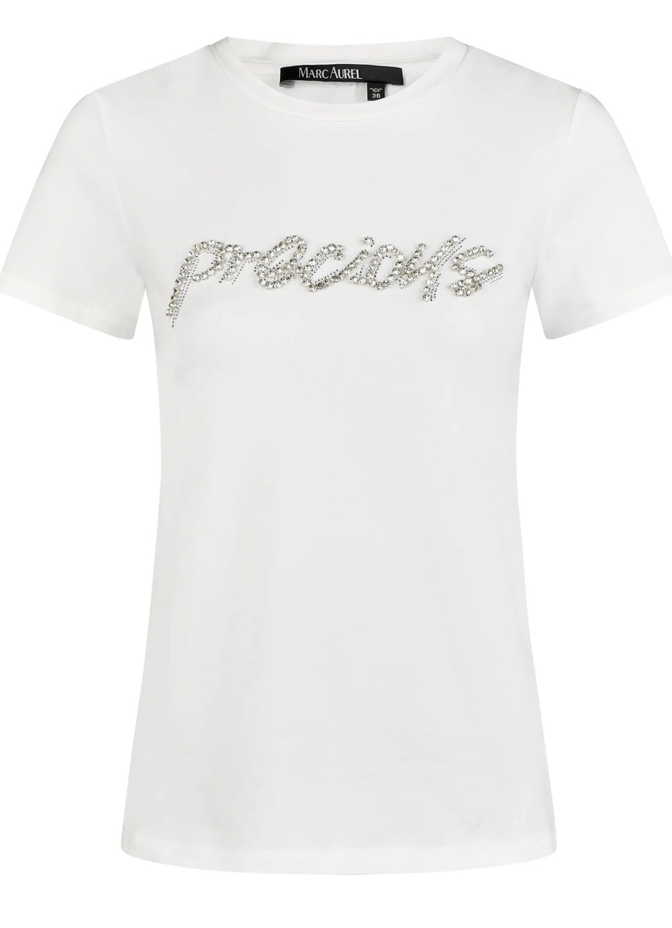 T-shirt with rhinestone appliqué