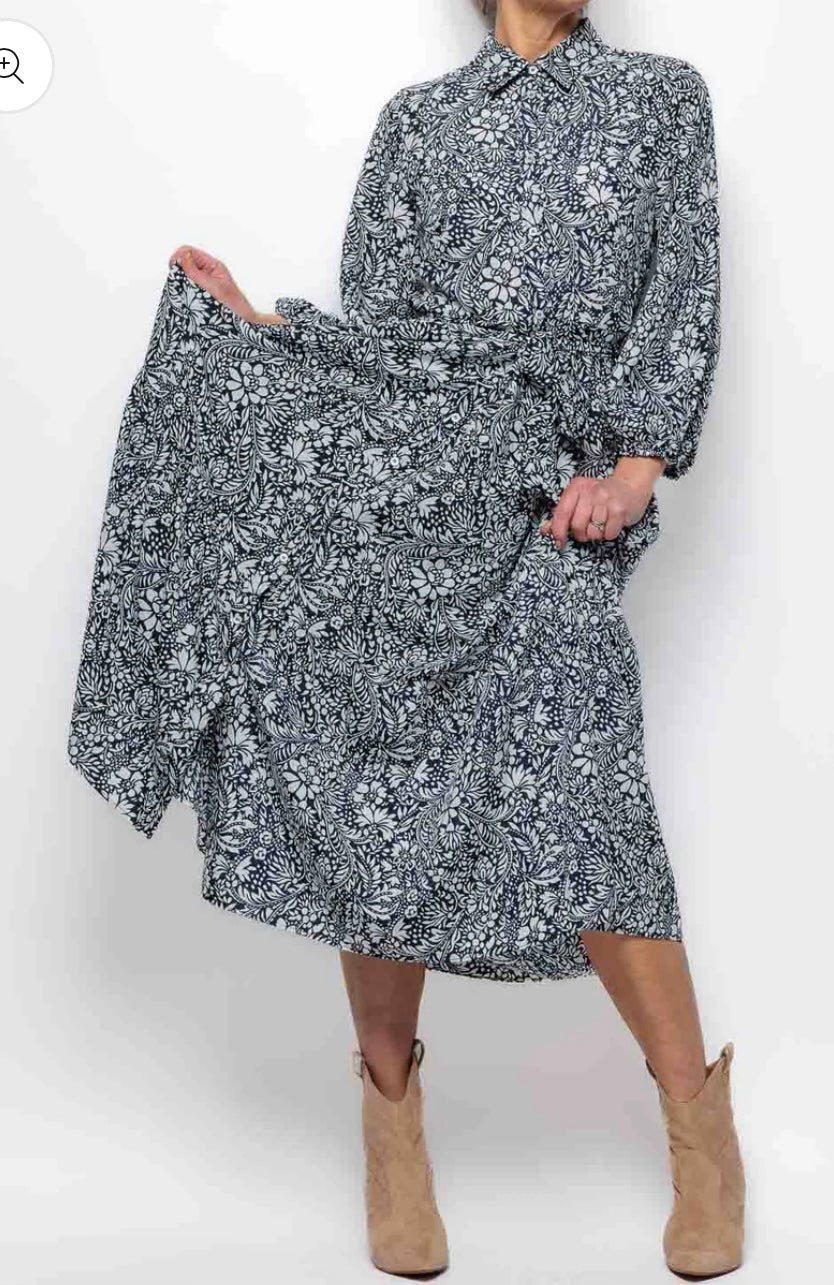 EMME LIMONE DRESS IN MIDNIGHT BLUE